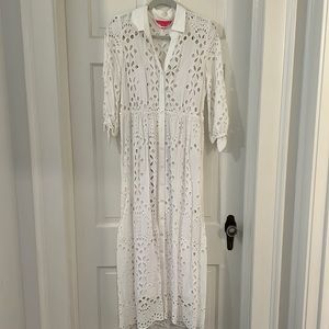Lilly Pulitzer White Eyelet Maxi Dress